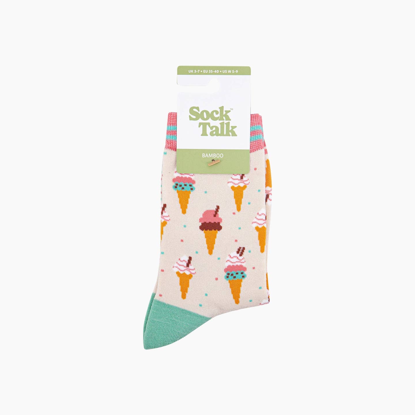 Ice Cream Cone Bamboo Socks