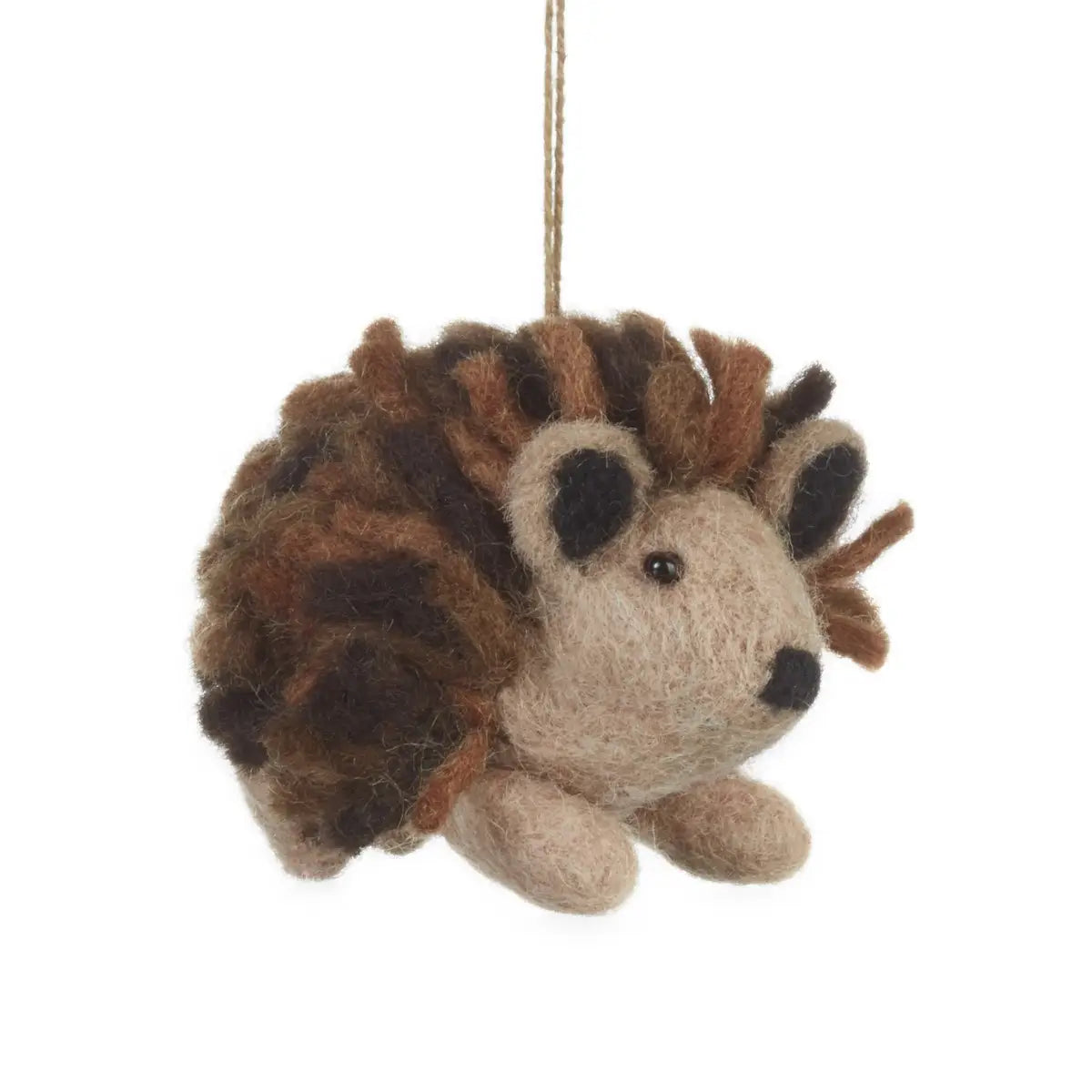 Handmade Felt Hedgehog Hanging Decoration