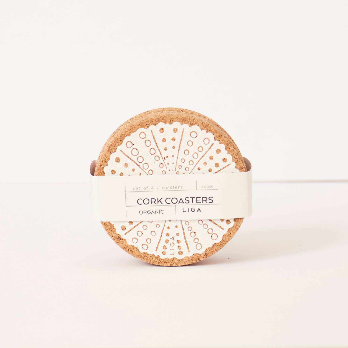 Cork Coaster Pack of 4 - Sea Anenome