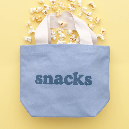 Little Canvas Bag - Snacks, Light Blue