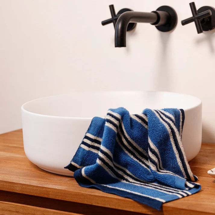 2 pack Striped Terry Towelling Flannel - 2 designs