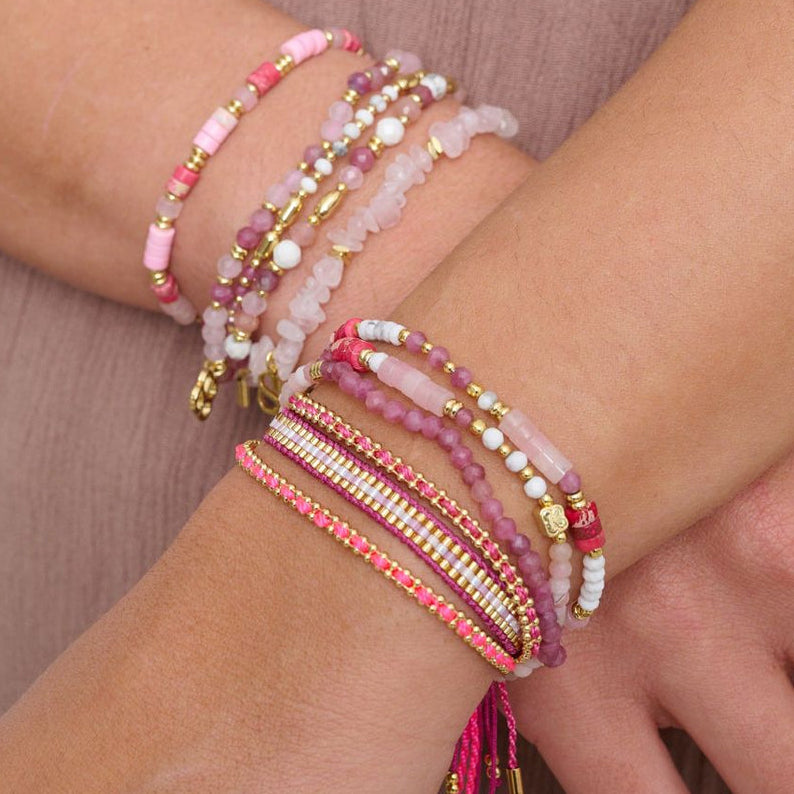 Braid Pink Gold Bracelet