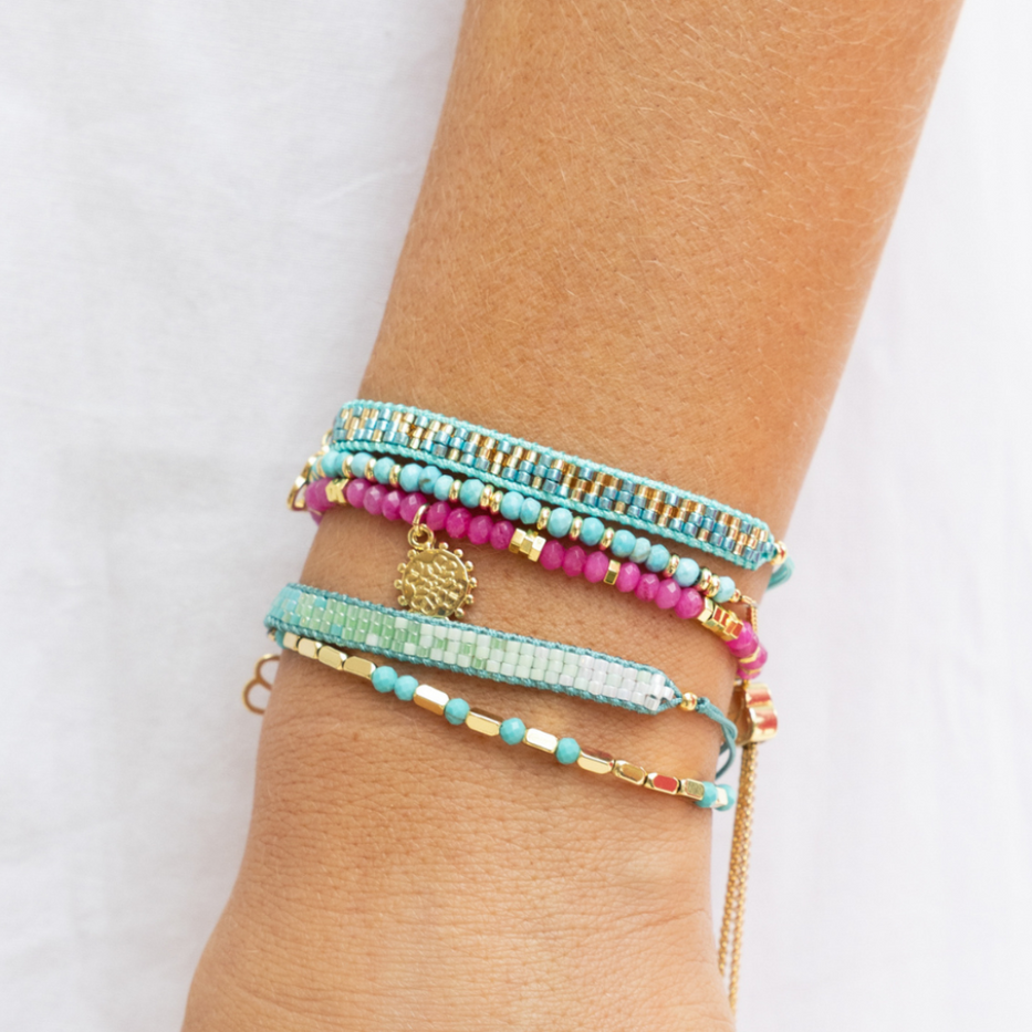 Freedom Turquoise Beaded Friendship Bracelet