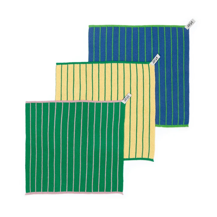 Pack of 3 Reusable Check Dishcloths - 4 designs