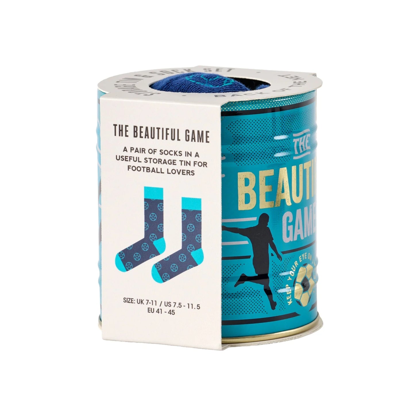 Football Socks in a tin