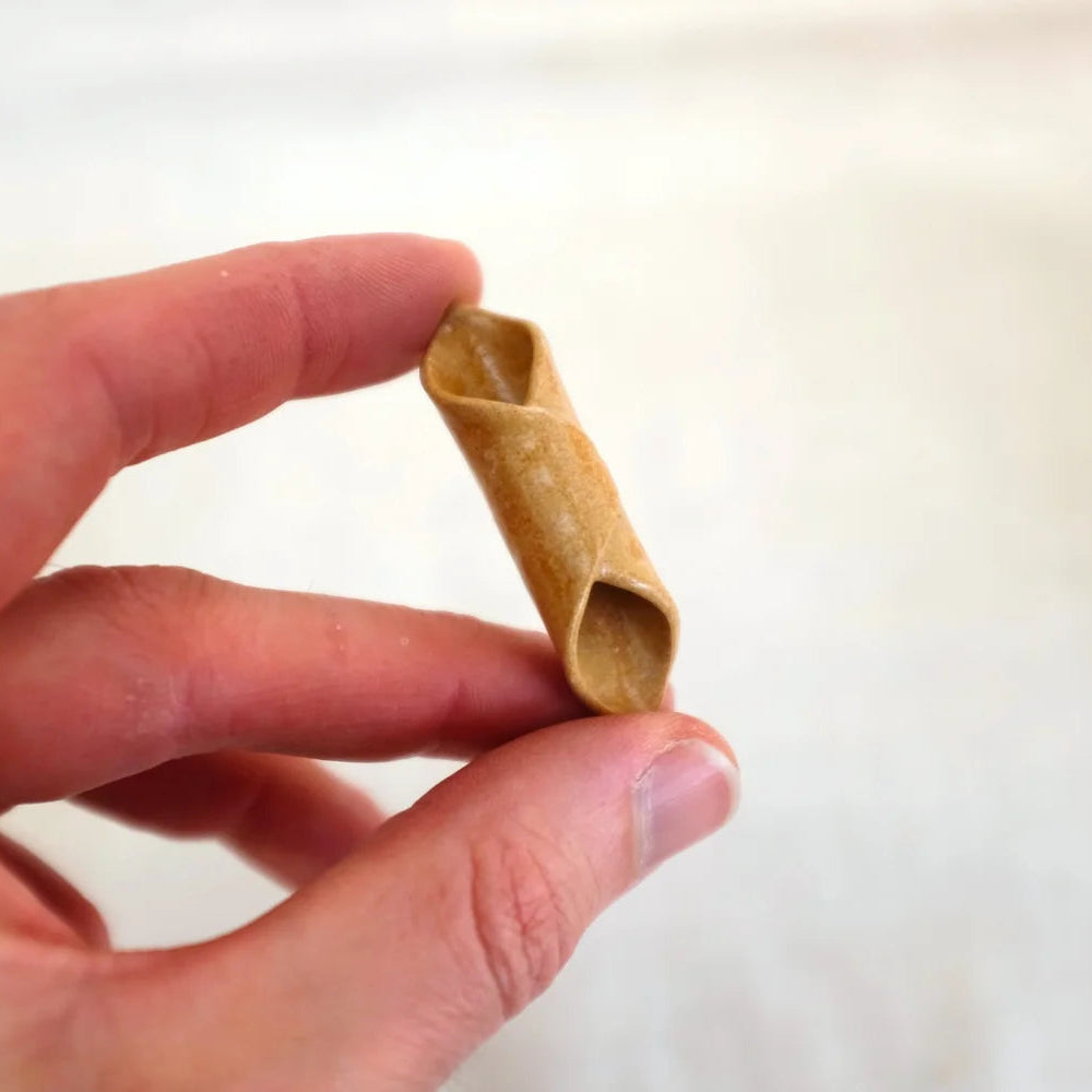 Garganelli Ceramic Pasta Fridge Magnet in Plain Glaze