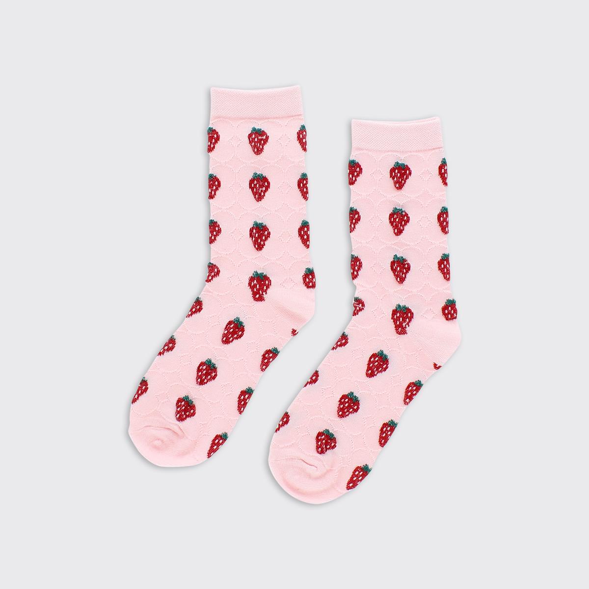 Strawberry Socks - Pink