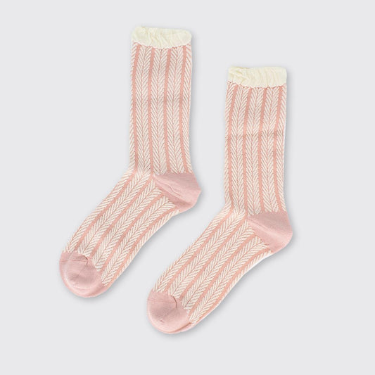 Trellis Socks Pink