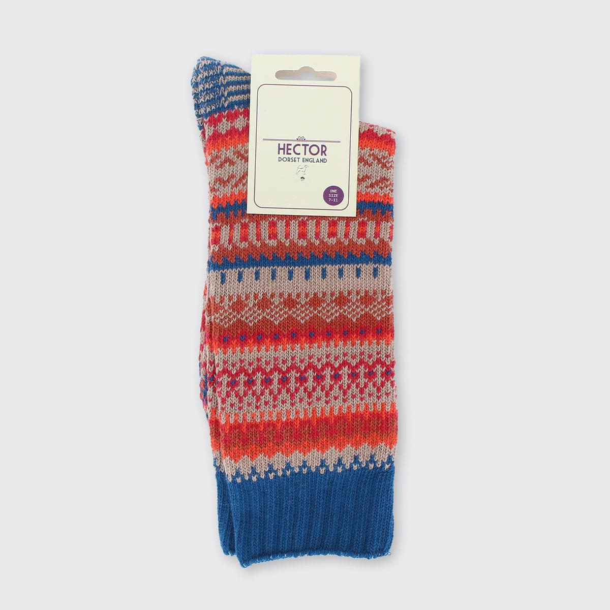 Men's Fairisle Socks - Red/Blue