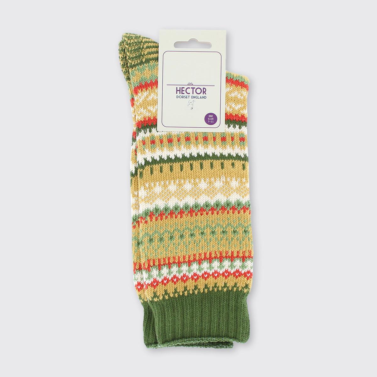 Men's Fairisle Socks Green
