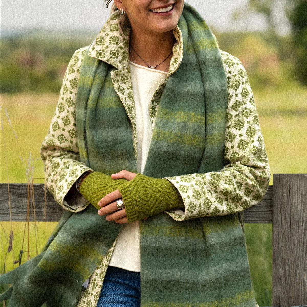 Zoe Blanket Scarf - Green