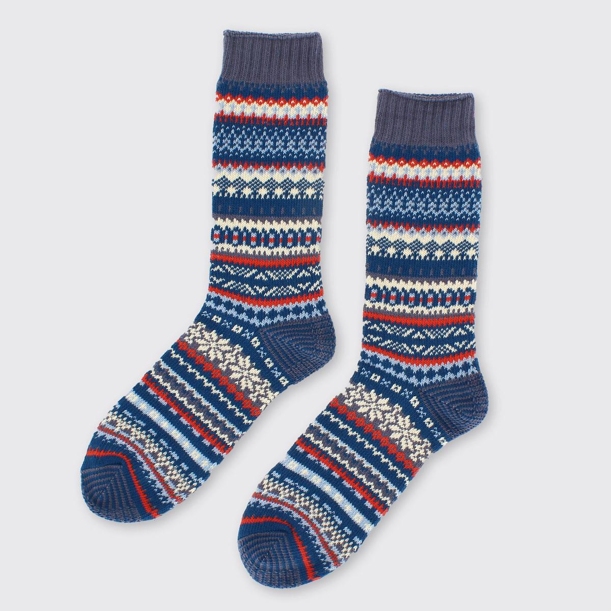 Men's Fairisle Socks Navy