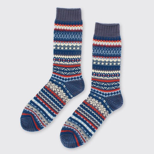 Men's Fairisle Socks Navy