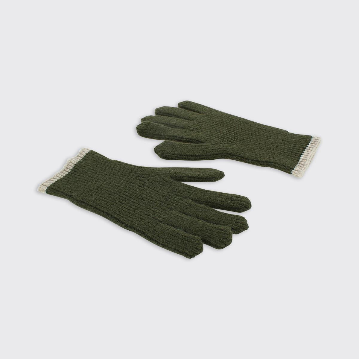 Men's Ribbed Gloves - Khaki