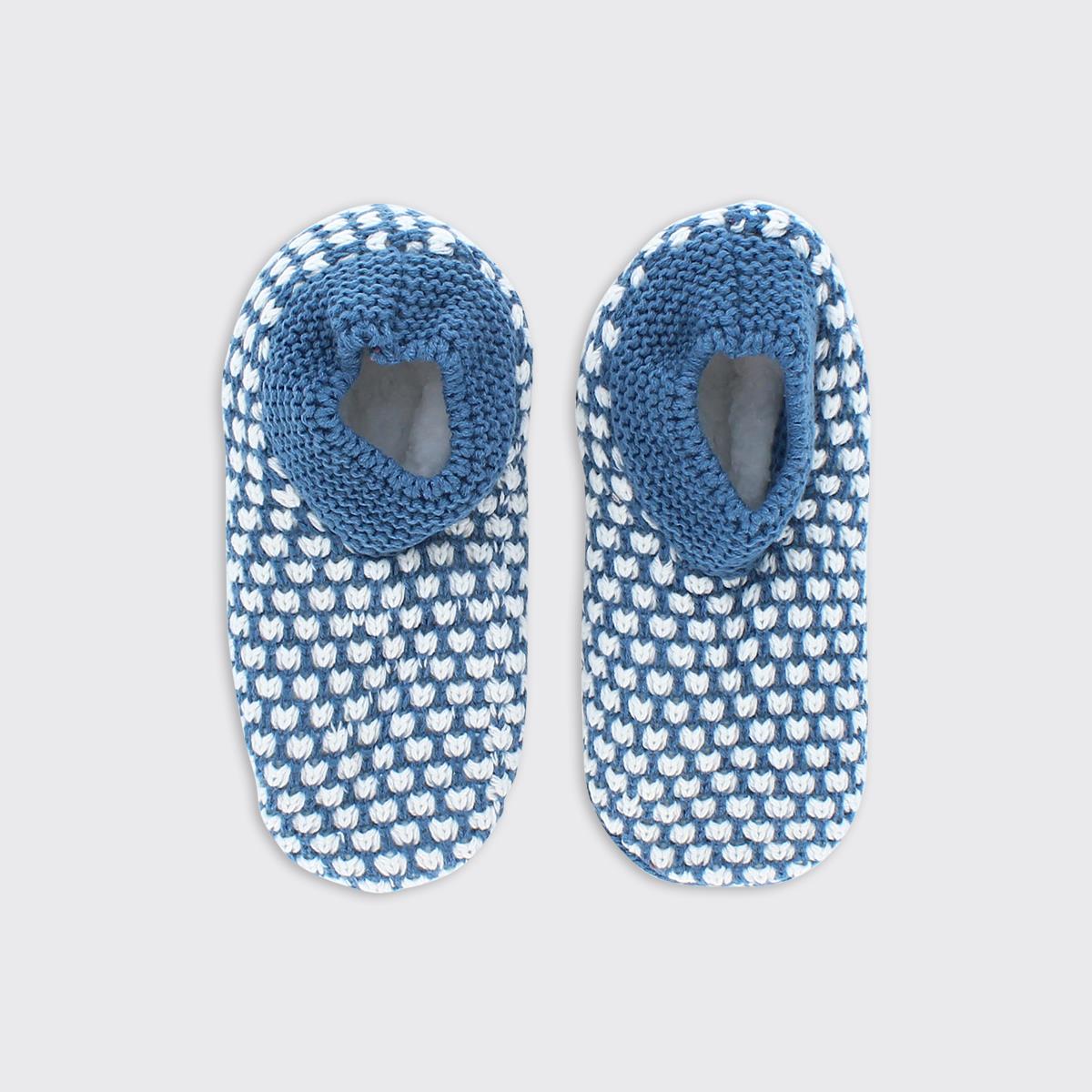 Marnie Cosy Slipper Socks - Blue