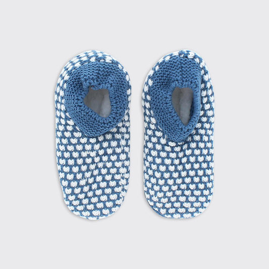 Marnie Cosy Slipper Socks - Blue