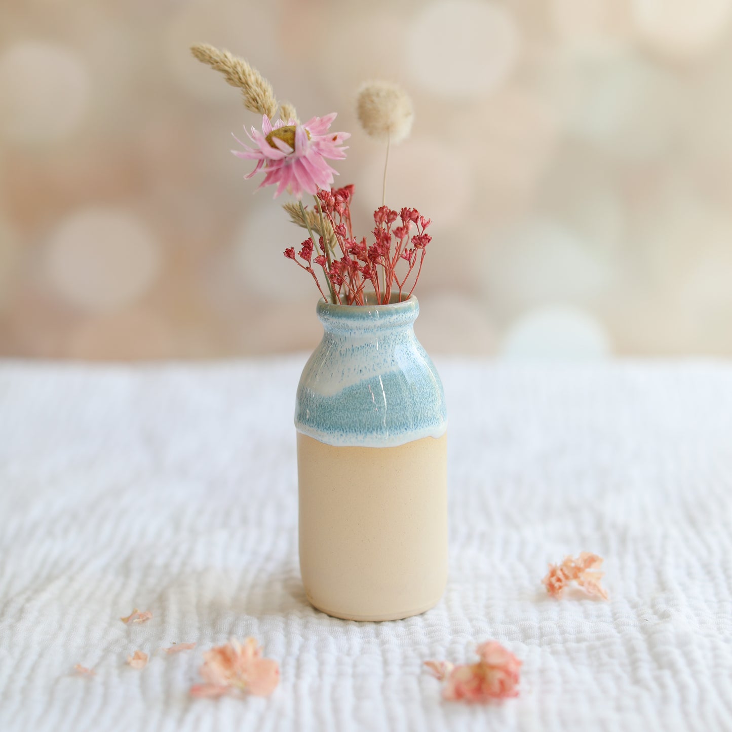 Handmade Glosters Coast Milk Bottle Vase