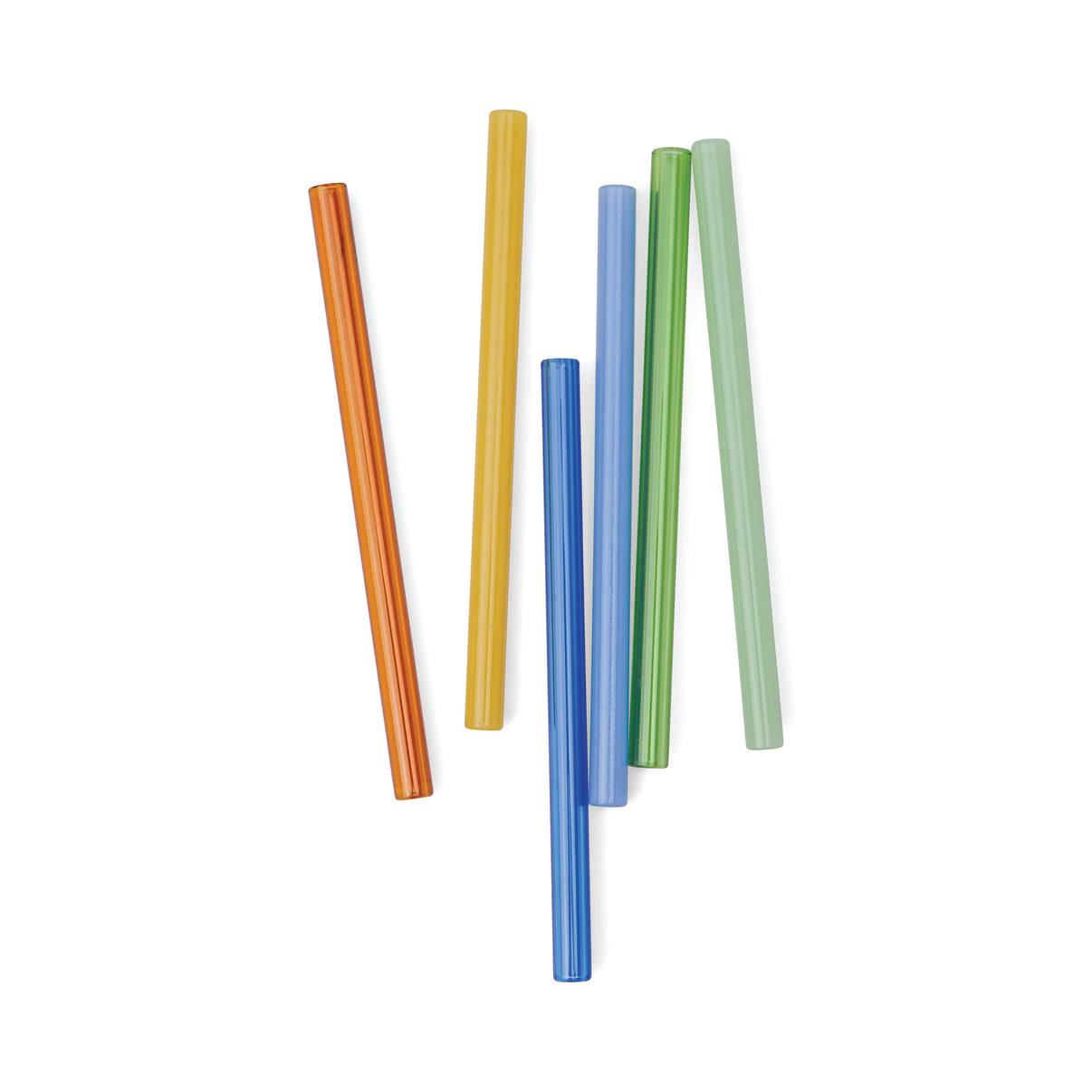 The Colored Glass Straws - Set of 6