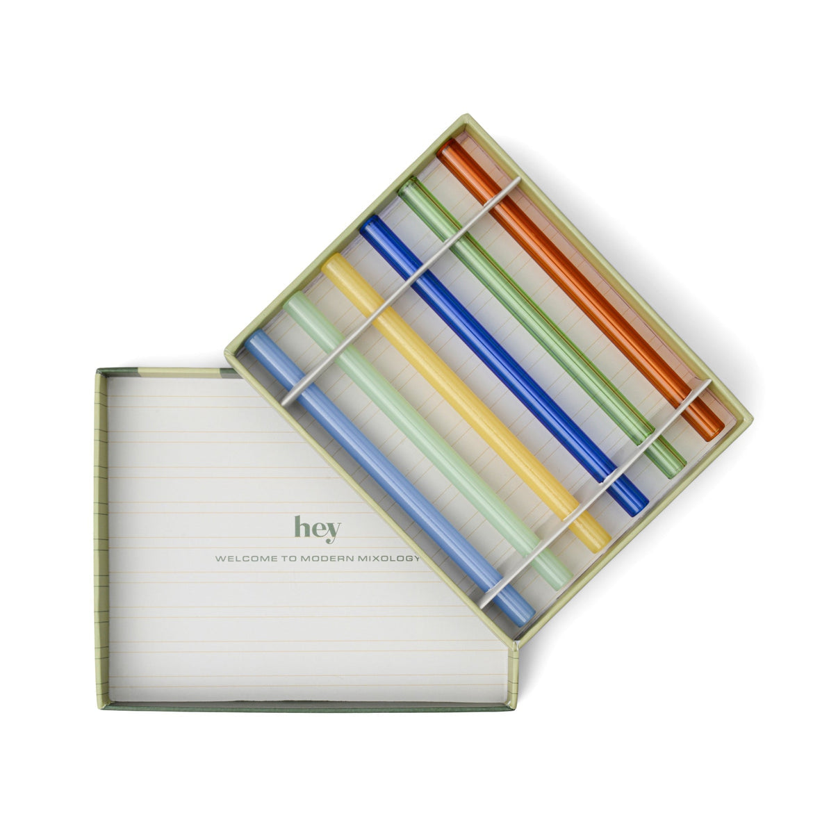 The Colored Glass Straws - Set of 6