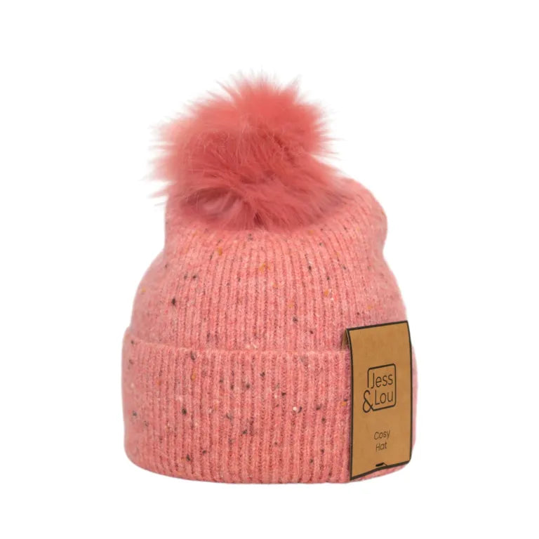Speckle Rib Bobble Hat - 4 colours