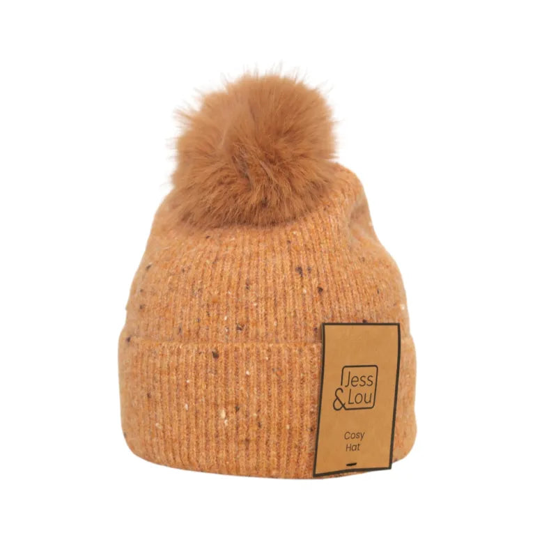 Speckle Rib Bobble Hat - 4 colours