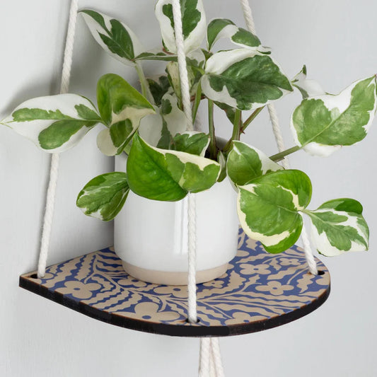 Hanging Plant Shelf (Small) Primrose, Blue