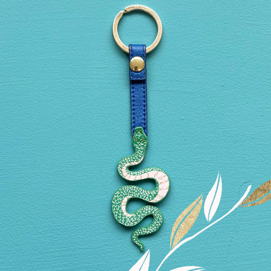 Inked Snake Keyring