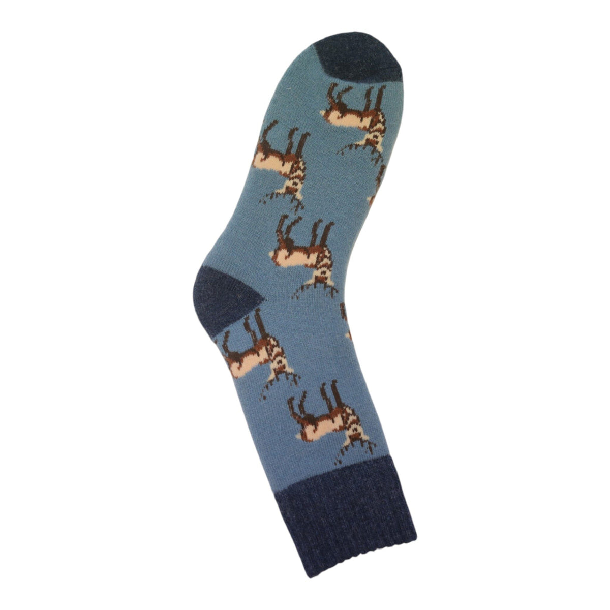 Cornflower Blue Deer Cosy Men’s Socks