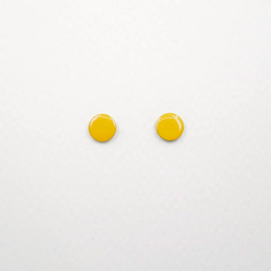 Circle Studs - Golden Yellow