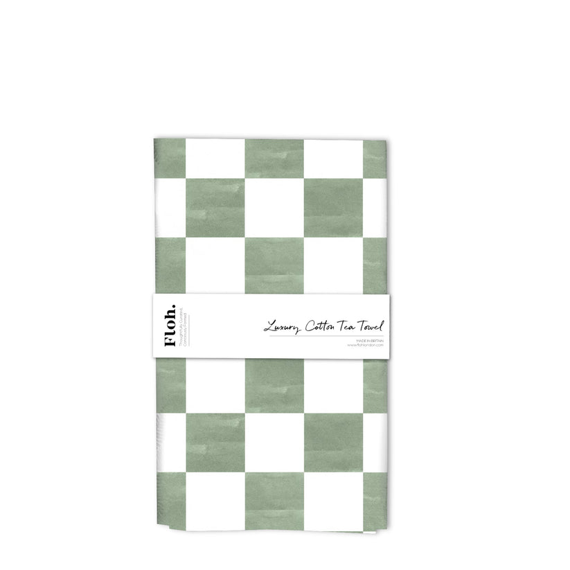 Matcha (Checkerboard) Tea Towel