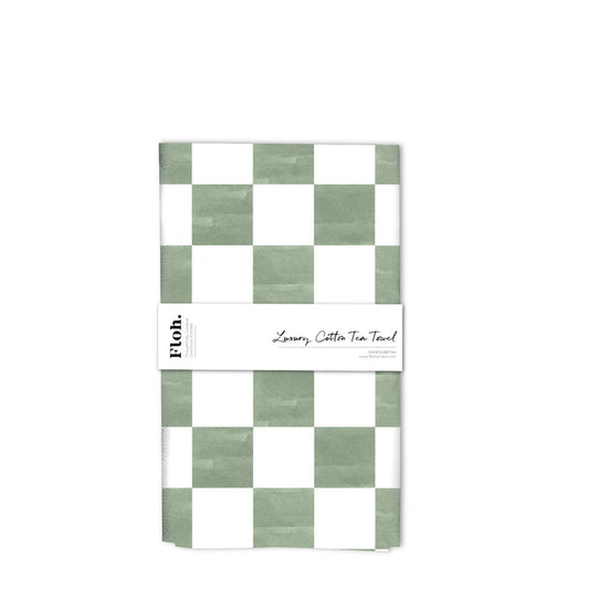 Matcha (Checkerboard) Tea Towel
