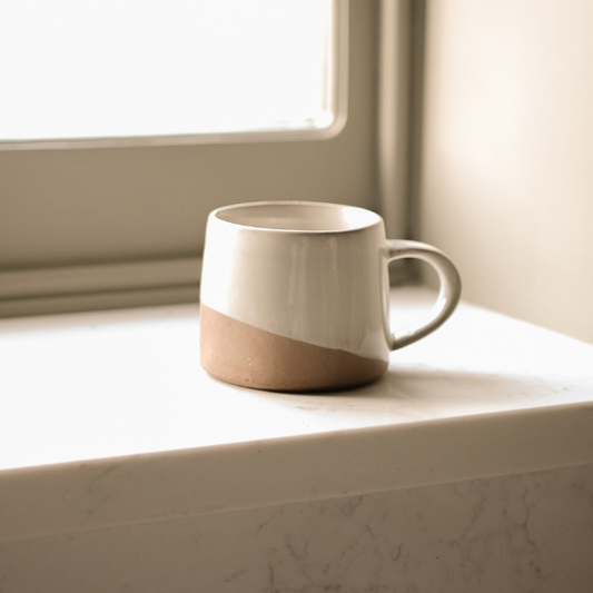 Slanted Glaze Koko Mug - Milk White