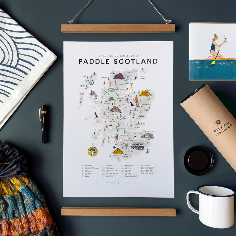 Paddle Scotland Tea Towel