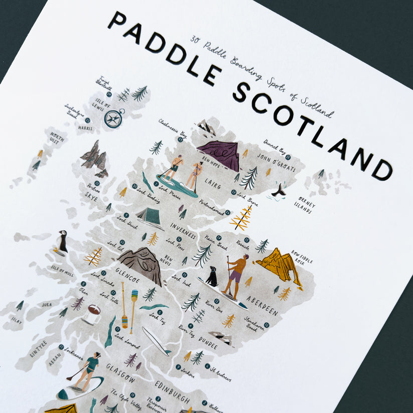 Paddle Scotland Tea Towel