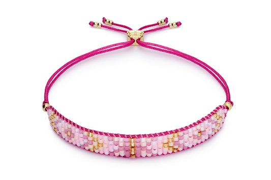 Matira Hot Pink Beaded Friendship Bracelet