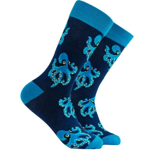 Octopus Bamboo Socks - Octoblue