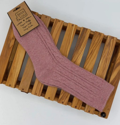 Cosy Socks - Chunky Cabled Ribbed Socks - 2 Varieties