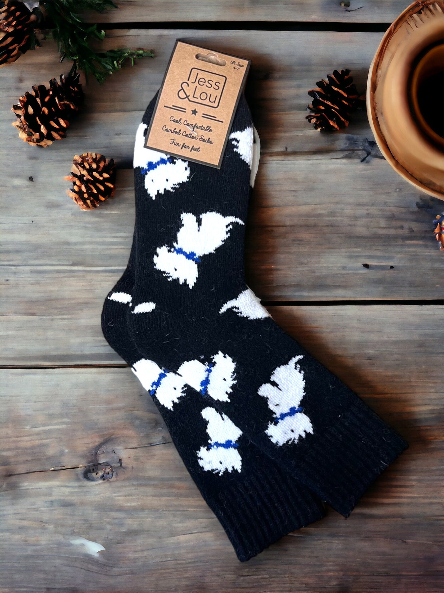 Cosy Scottie Dog Socks