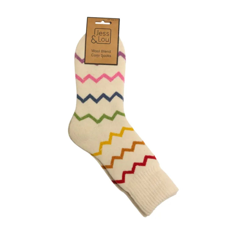 Zig-Zag cosy socks - 2 colours