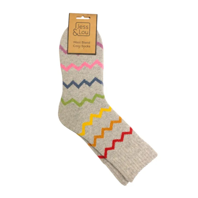 Zig-Zag cosy socks - 2 colours
