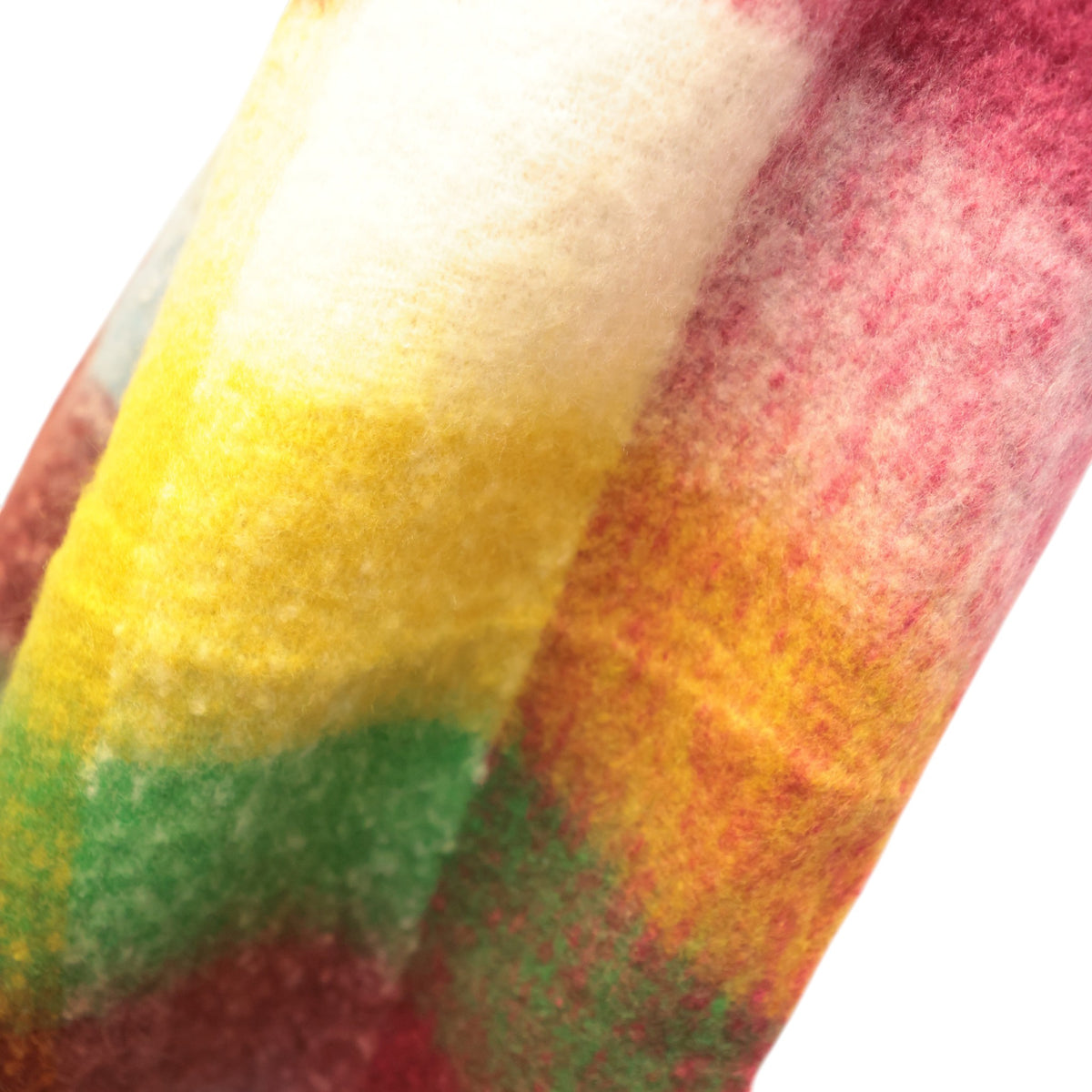 Rainbow Check Chunky Winter Scarf