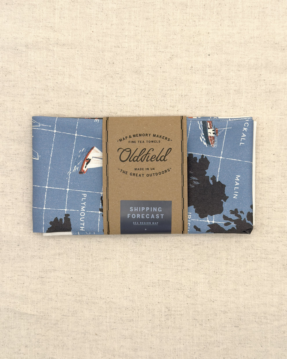 Sea Regions of the United Kingdom Tea Towel