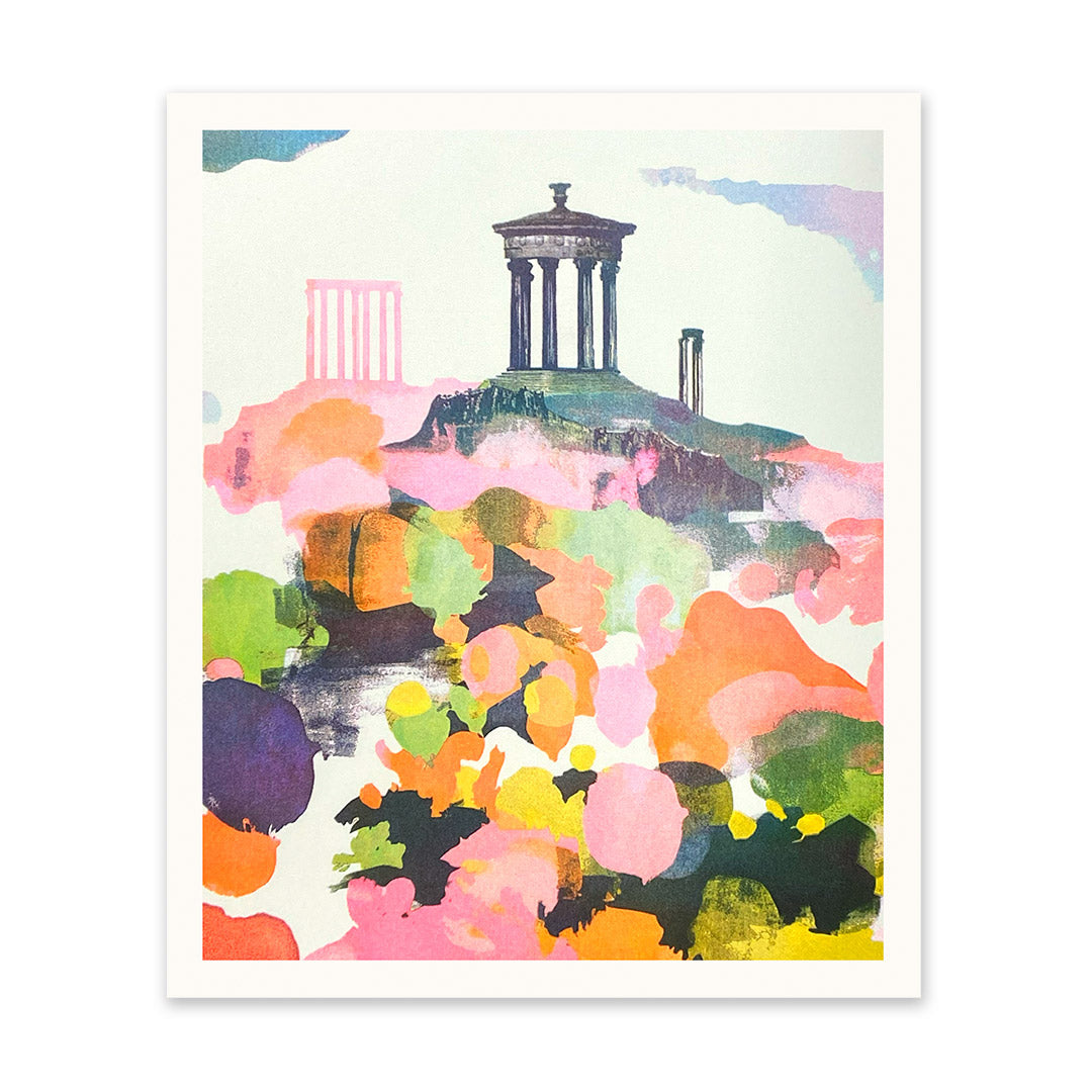 Calton Hill Riso Print