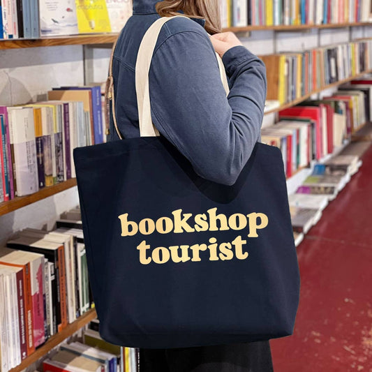 Bookshop Tourist Canvas Tote Bag - Midnight Blue