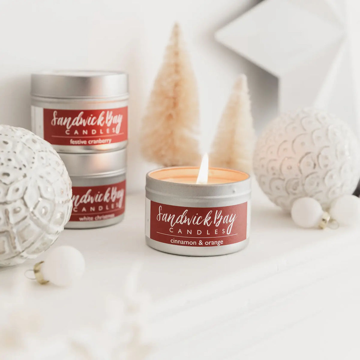 Sandwick Bay Travel Tin Candle - 3 Christmas Scents