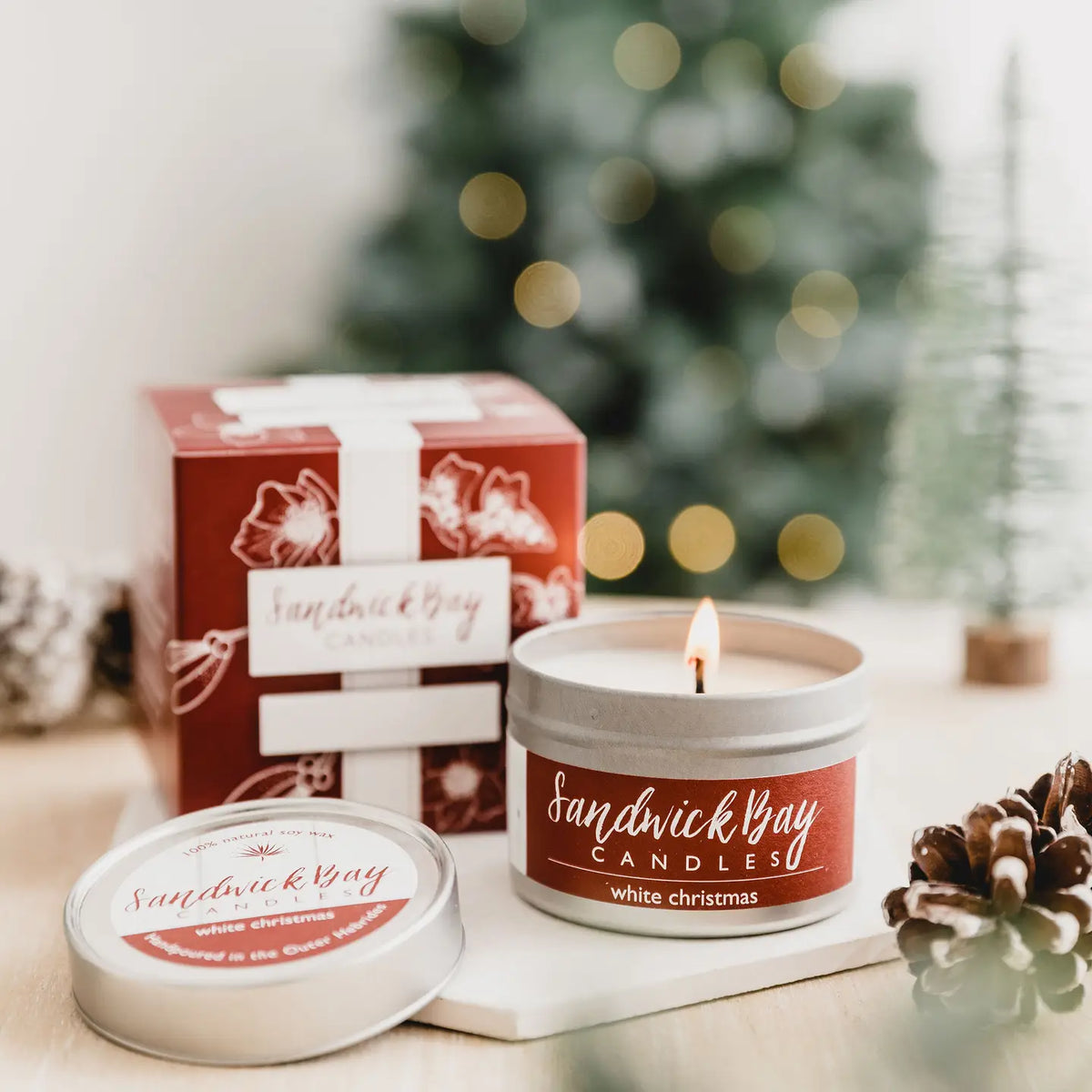 Sandwick Bay Travel Tin Candle - 3 Christmas Scents