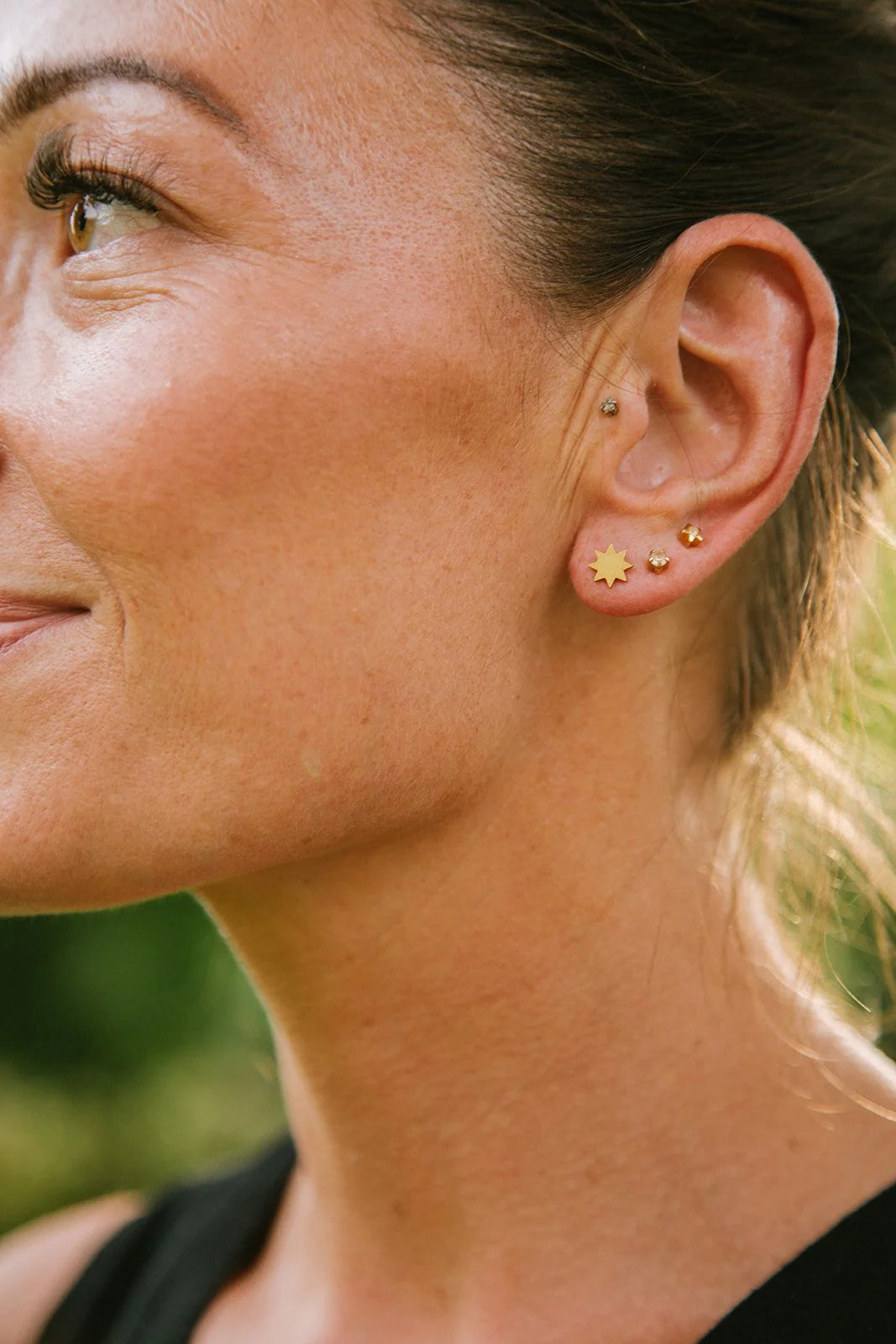 Tiny Solid Sun Studs