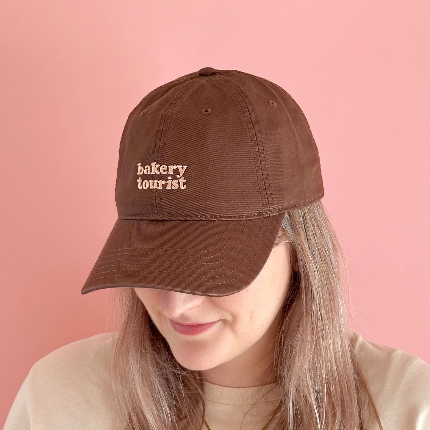 Bakery Tourist, Cotton Baseball Cap - Cocoa
