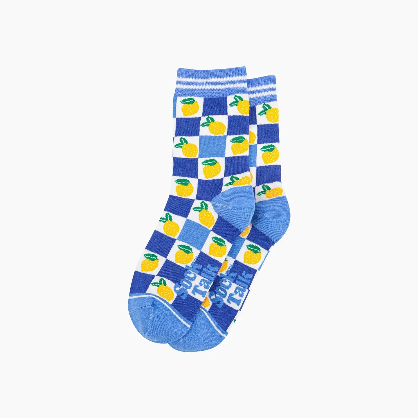 Lemon Checkerboard Bamboo Socks