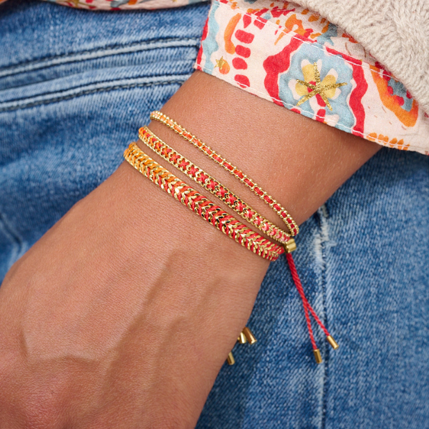Braid Sunset Gold Woven Bracelet